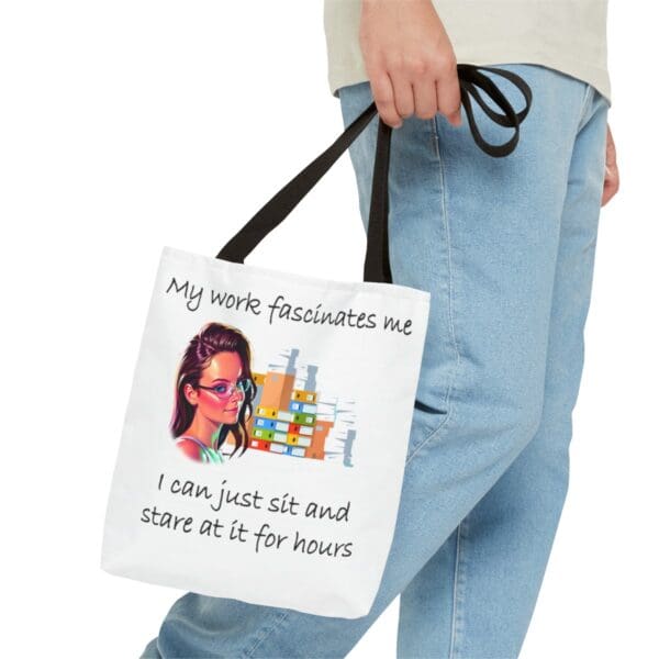 My Work Fascinates Me Tote Bag (AOP) - Image 3