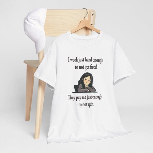 I Work Just Hard Enough Unisex Heavy Cotton Tee - Image 9