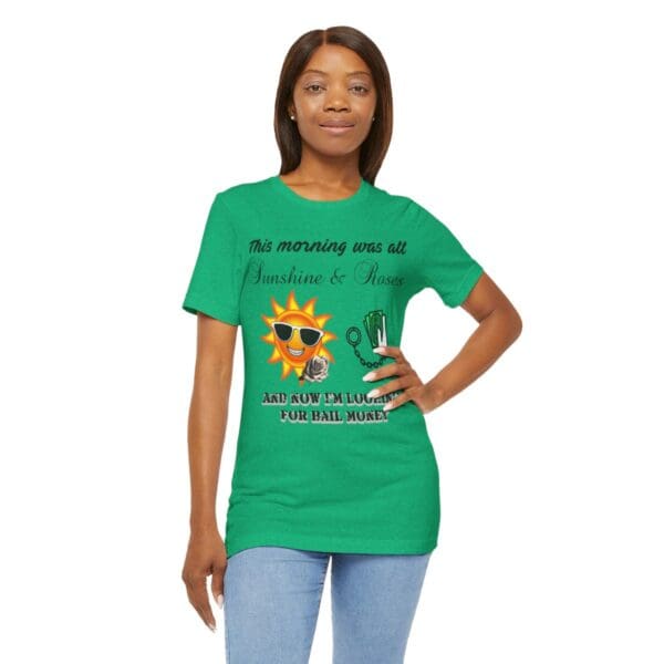 Sunshine and Roses Unisex Jersey Short Sleeve Tee - Image 283