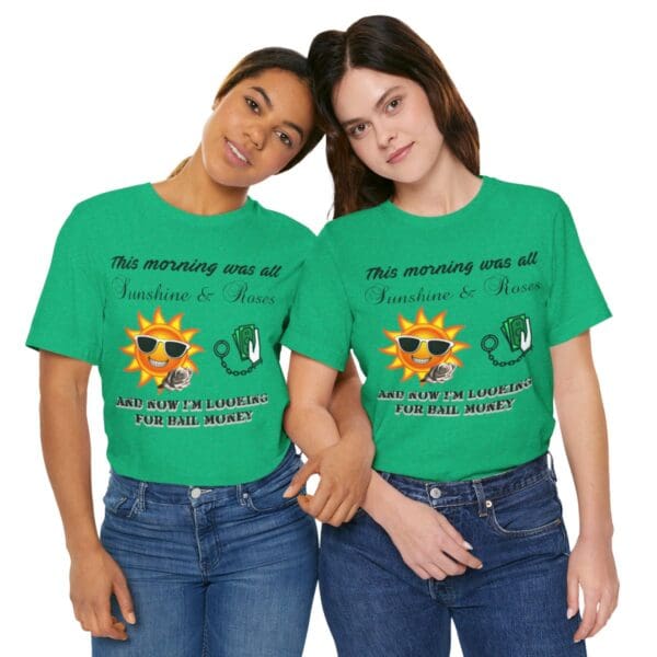 Sunshine and Roses Unisex Jersey Short Sleeve Tee - Image 287