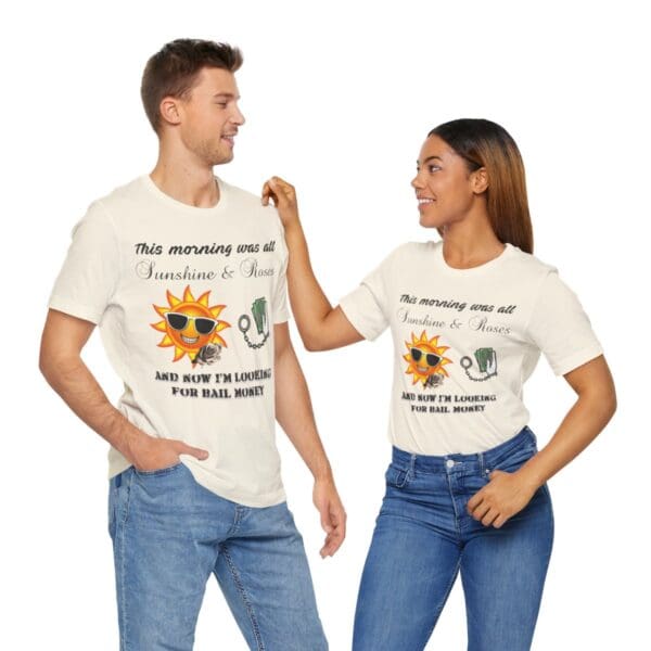 Sunshine and Roses Unisex Jersey Short Sleeve Tee - Image 141