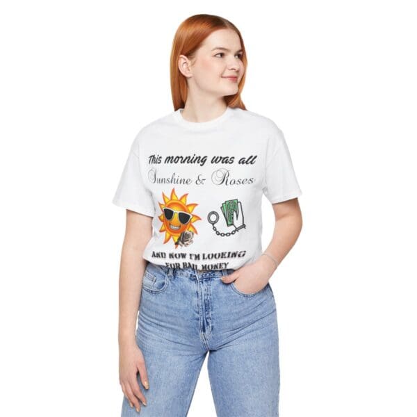 Sunshine and Roses Unisex Jersey Short Sleeve Tee - Image 47