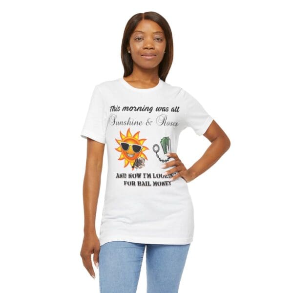 Sunshine and Roses Unisex Jersey Short Sleeve Tee - Image 51