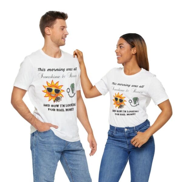 Sunshine and Roses Unisex Jersey Short Sleeve Tee - Image 54