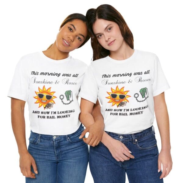 Sunshine and Roses Unisex Jersey Short Sleeve Tee - Image 55