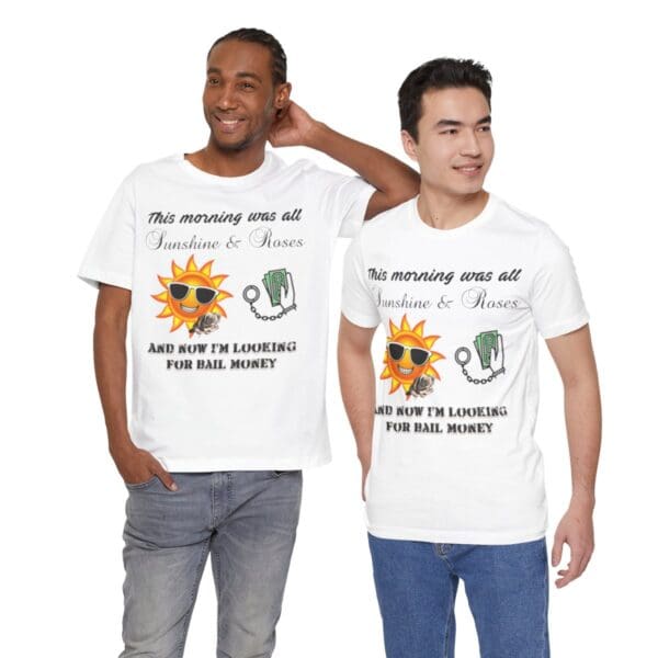 Sunshine and Roses Unisex Jersey Short Sleeve Tee - Image 57