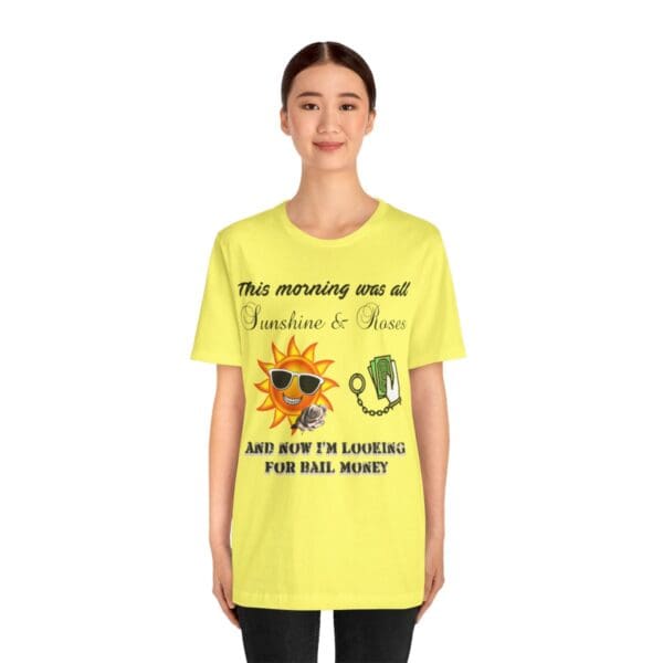 Sunshine and Roses Unisex Jersey Short Sleeve Tee - Image 243