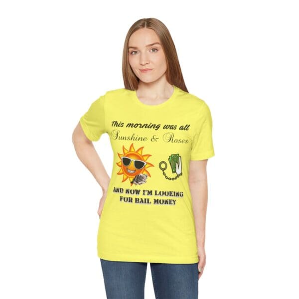 Sunshine and Roses Unisex Jersey Short Sleeve Tee - Image 245