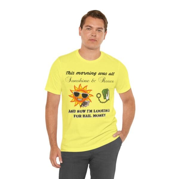 Sunshine and Roses Unisex Jersey Short Sleeve Tee - Image 246