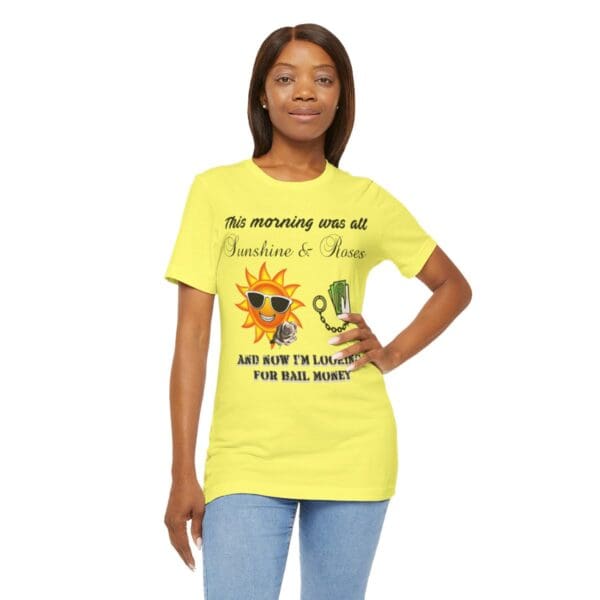 Sunshine and Roses Unisex Jersey Short Sleeve Tee - Image 254