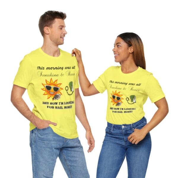 Sunshine and Roses Unisex Jersey Short Sleeve Tee - Image 257