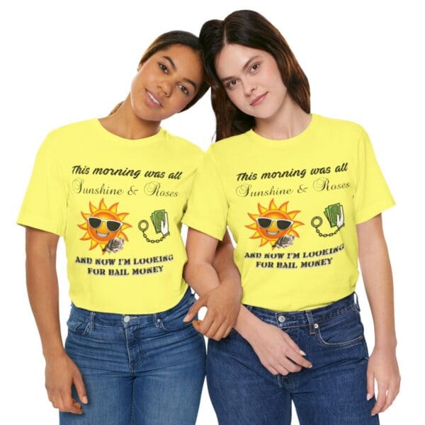 Sunshine and Roses Unisex Jersey Short Sleeve Tee - Image 258