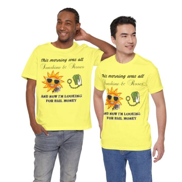 Sunshine and Roses Unisex Jersey Short Sleeve Tee - Image 260