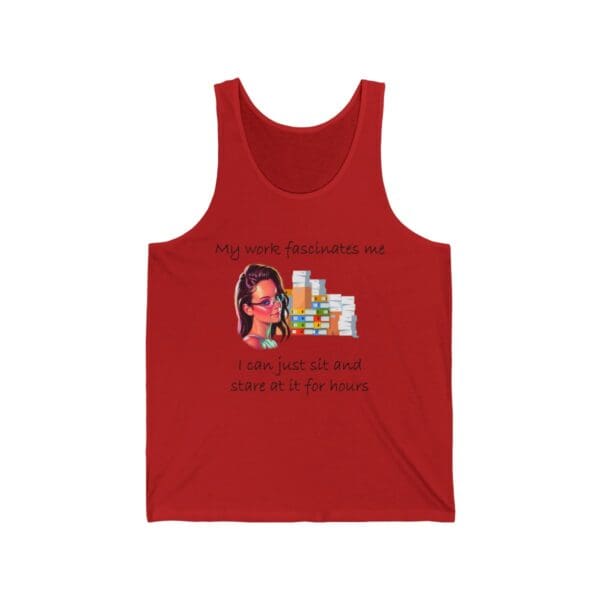 My Work Fascinates Me Unisex Jersey Tank - Image 5