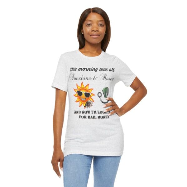 Sunshine and Roses Unisex Jersey Short Sleeve Tee - Image 80