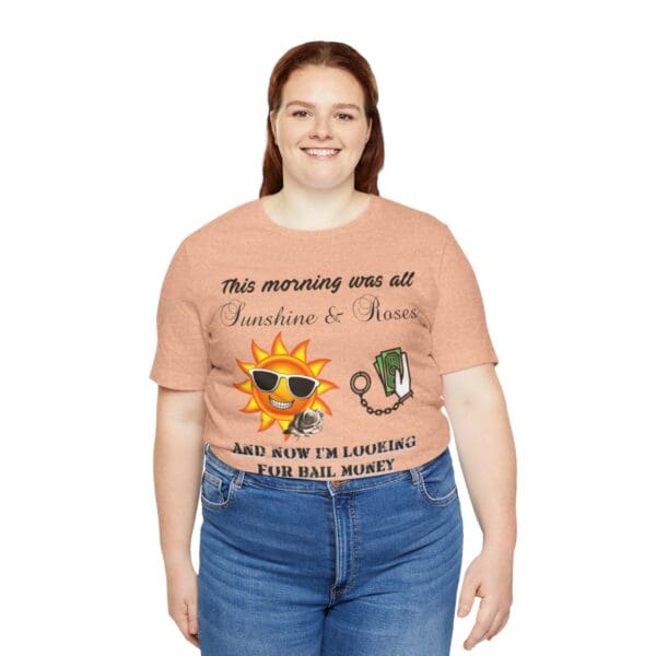 Sunshine and Roses Unisex Jersey Short Sleeve Tee - Image 218