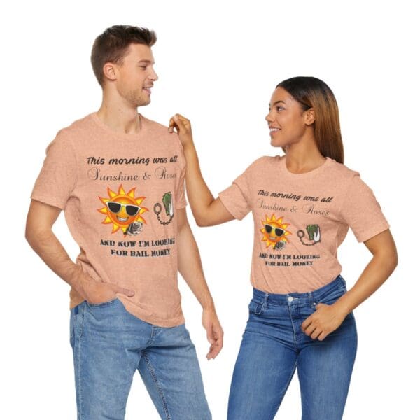 Sunshine and Roses Unisex Jersey Short Sleeve Tee - Image 228