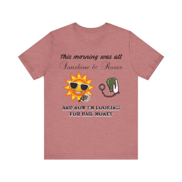 Sunshine and Roses Unisex Jersey Short Sleeve Tee - Image 88