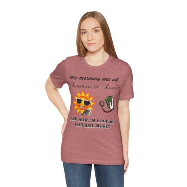 Sunshine and Roses Unisex Jersey Short Sleeve Tee - Image 100