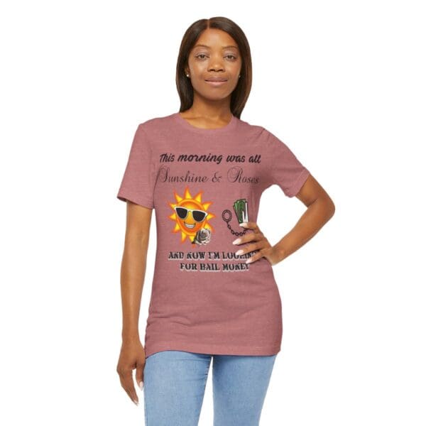 Sunshine and Roses Unisex Jersey Short Sleeve Tee - Image 109